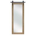 Deluxdesigns DS 56 x 24.75 in. MDF & Glass Mirror, Brown & Black DE3064495